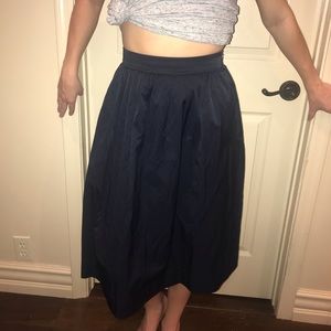 Navy high waisted skirt